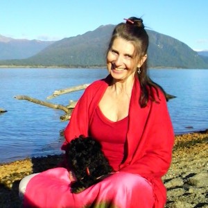 Sandie by lake in NZ